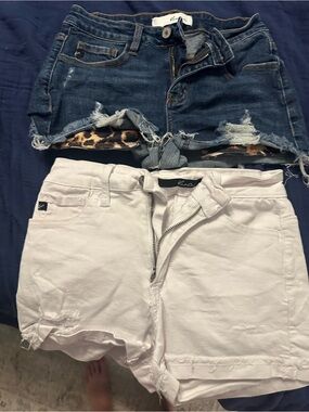 Shorts Bundle- White and Distressed Denim Shorts - Women's